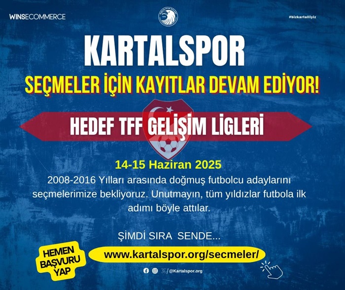Kartalspor Altyapı Seçmeleri Başlıyor!
