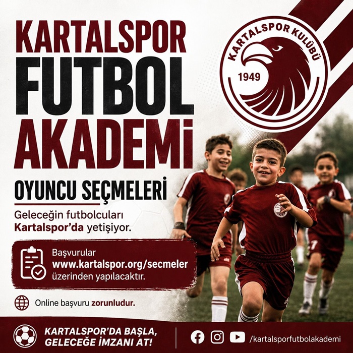 Kartalspor Futbol Akademisi, geleceğin yıldızlarını bekliyor