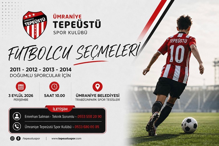 Ümraniye Tepeüstü Spor Geleceğin Yıldızlarını Arıyor